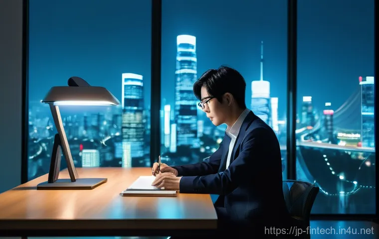 금융 빅데이터 활용 - **Prompt:** A young Japanese adult, appearing to be in their late 20s or early 30s, is seated comfor...