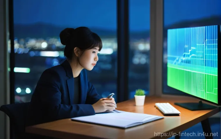 금융 빅데이터 활용 - **Prompt:** A young Japanese adult, appearing to be in their late 20s or early 30s, is seated comfor...