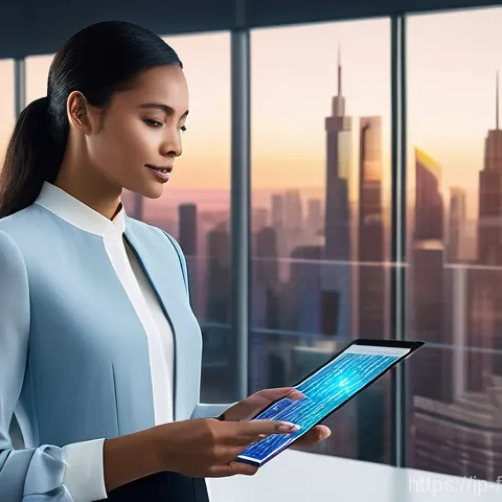 재테크 기술 특허 동향 - **Prompt 1: Personalized AI Financial Assistant**
    "A young, diverse professional, elegantly dres...