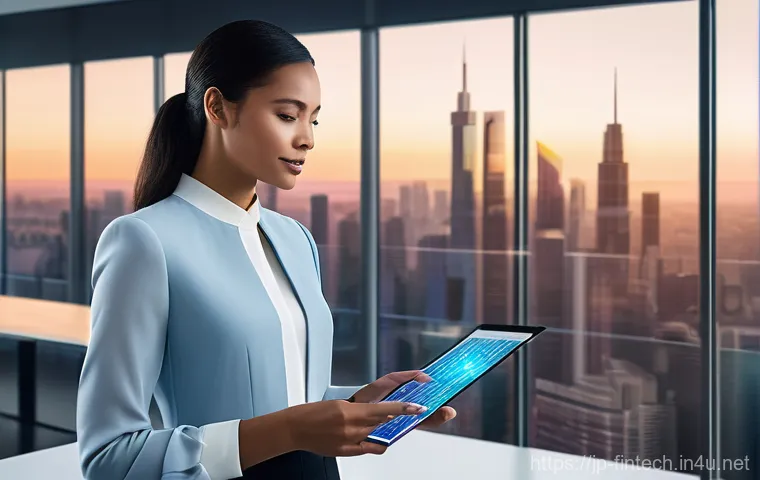 재테크 기술 특허 동향 - **Prompt 1: Personalized AI Financial Assistant**
    "A young, diverse professional, elegantly dres...